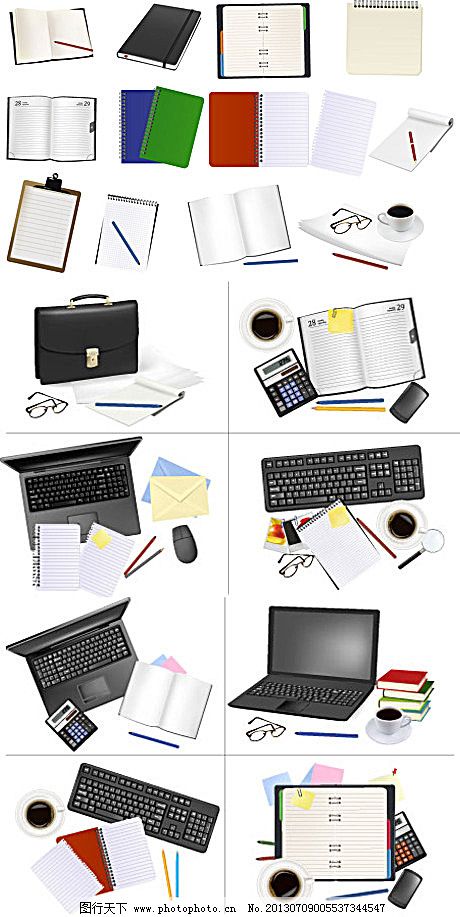 辦公用品矢量素材 高效辦公與創(chuàng)意設(shè)計(jì)的完美結(jié)合